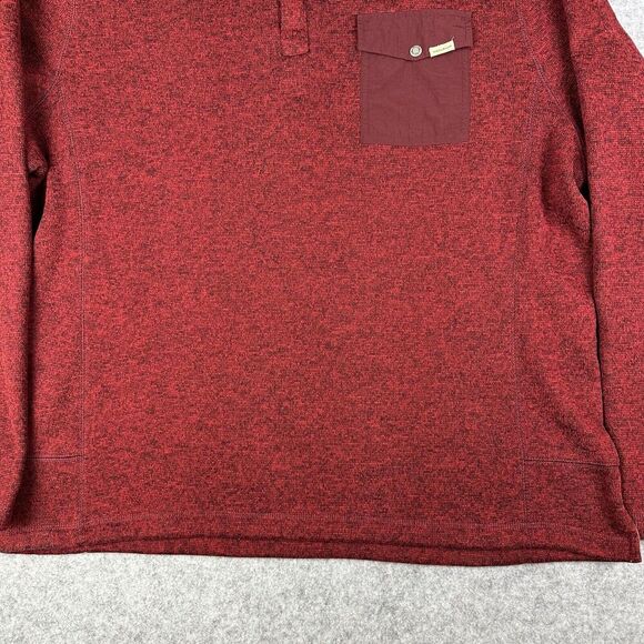 Woolrich Snap Pullover Sweater Mens XXL Heather Red Hiking Outdoor Performance - Picture 4 of 13